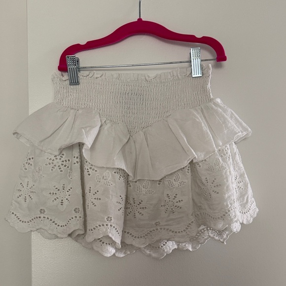 Katie J NYC Other - Katie J NYC Faye White Eyelet Ruffle Skirt Girls Medium